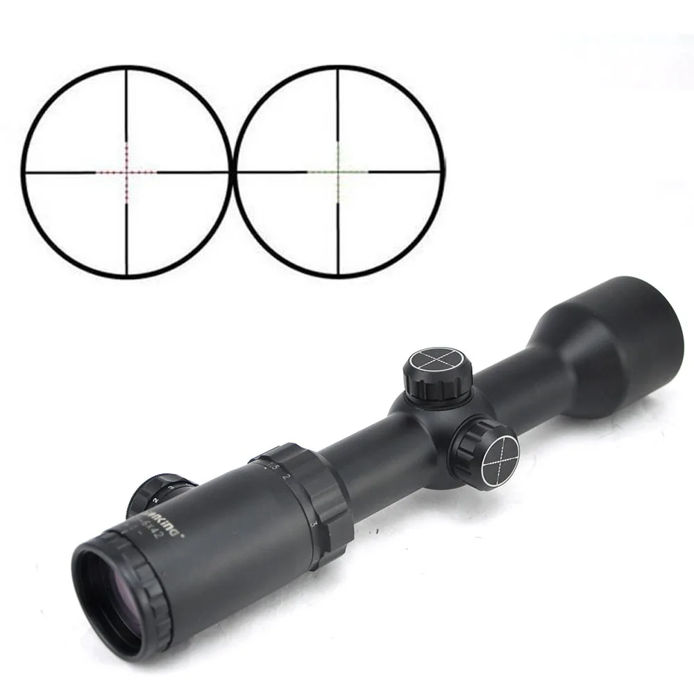 

Visionking 1.5-6x42FL Optical Hunting Sights 30mm Mil-Dot Illuminated Red/Green Riflescopes For .22 5.56 Hunting Scopes