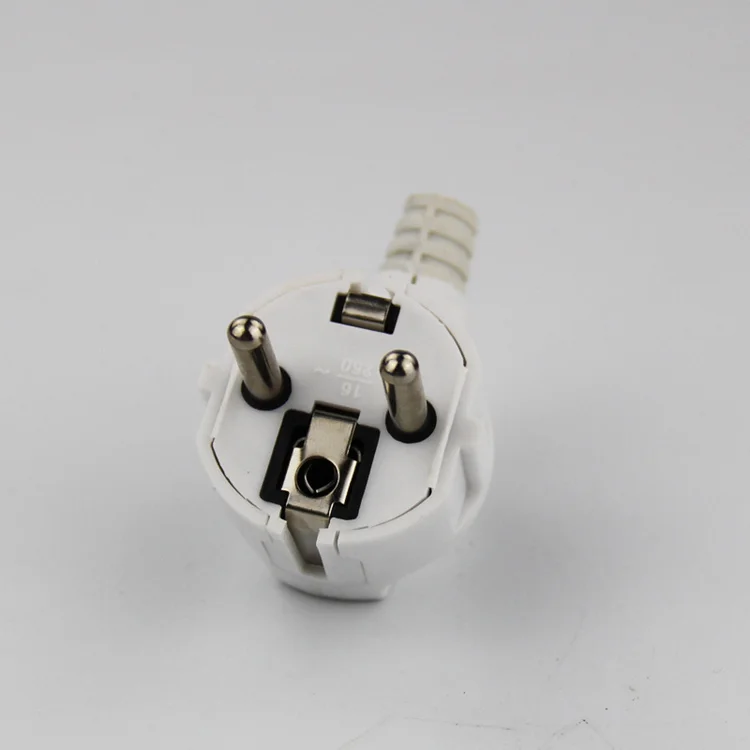 Eu AC Power Adapter Socket 16A 250V Connector Cable Electrical Plug White Black Male Converter Adaptor Detachable Plug