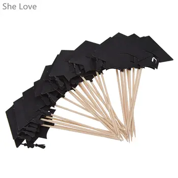 Chzimade 30個裝紙杯蛋糕裝飾帽 單身派對畢業蛋糕裝飾用品 10 最佳銷售 畢業裝飾 - №8