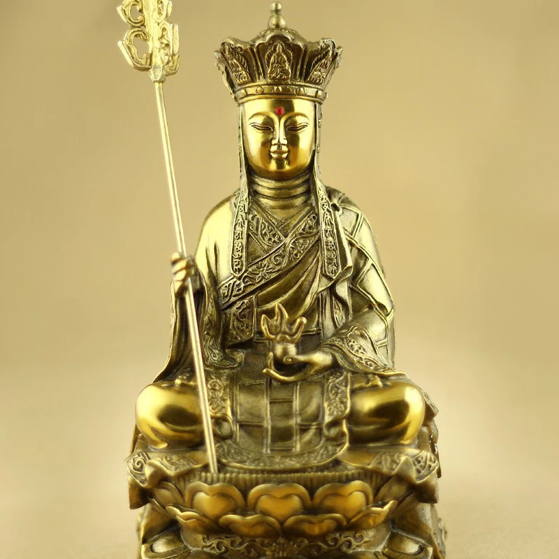 

Mount Jiuhua monk, pure copper Buddha Ksitigarbha Bodhisattva statue, opening the light, Buddhist supplies, Buddha figure~