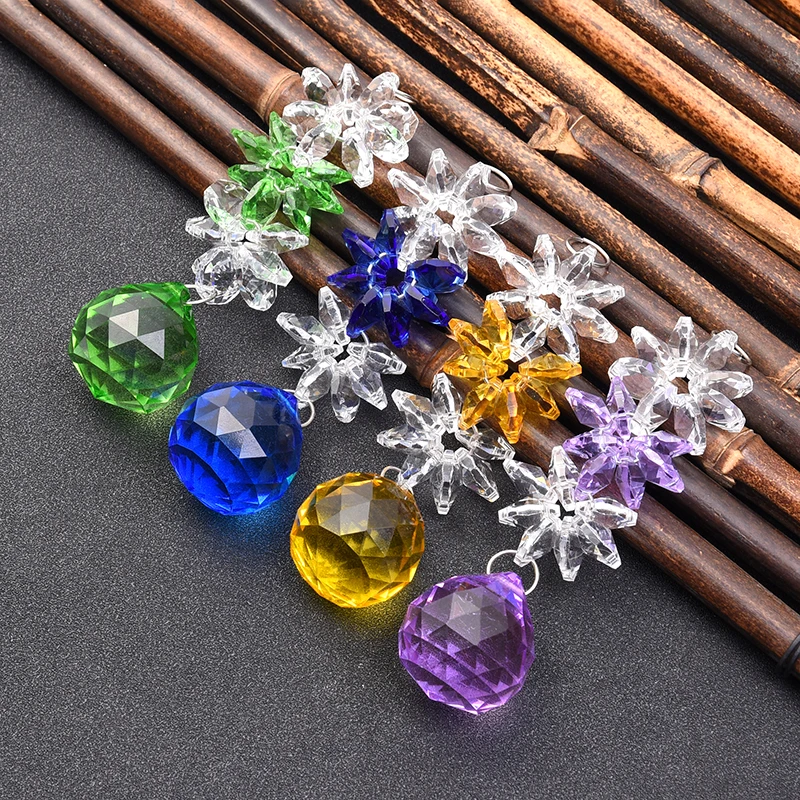 1PCS Chandelier Crystals Prisms Rainbow Octogon Chakra Suncatcher Home Wedding Decor Gifts