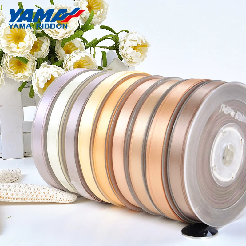 YAMA 25 28 32 38 mm 100yards/lot Double Face Satin Ribbon Dark Brown for Party Wedding Decoration Handmade Rose Flowers Gifts