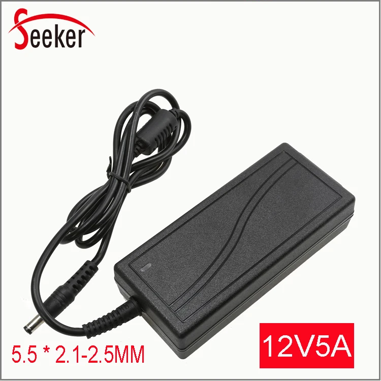 New Seeker AC100V-240V DC 12V5A 60Watt Desktop Power Adapter 5.5*2.1MM 1.2M Line Power Supply for CCTV DVR/Cameras LED strips