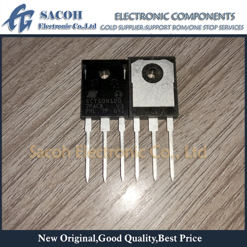 

Refurbished Original 1Pcs/Lot SCT50N120 50N120 TO247 65A1200V 59Mohm Silicon Carbide Power MOSFET Transistor