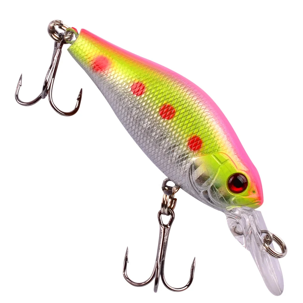 1Pcs Minnow Fishing Lure Wobblers 7cm 8.1g Floating Crankbait Artificial Plastic Hard Bait Bass Pesca Carp Fishing Tackle