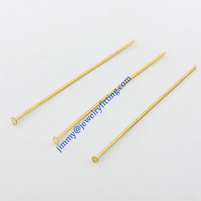 

Jewelry Making findings Raw brass metal Head Pins with flat end Scarf Pins jewellry findings 0.8*50mm shipping free