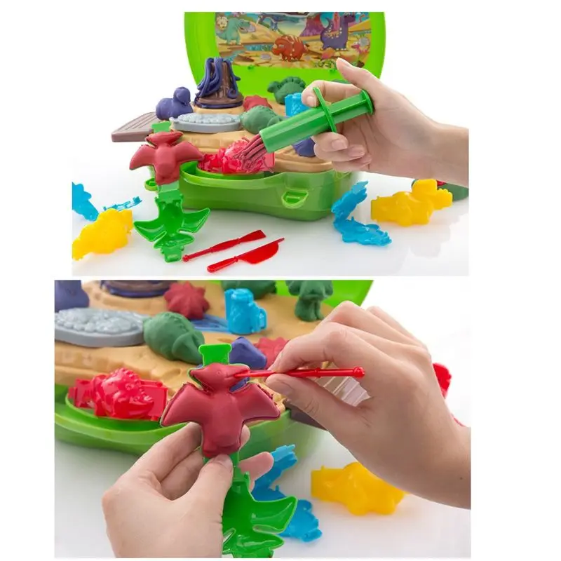 Clay Dinosaur Toys Set Magic Modeling Clay 26 Pieces Safe & Non Toxic 3D Dinosaur Figures Kids Boys and Girls Age 3-12 Years