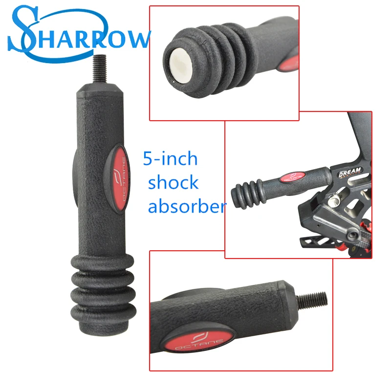 5inch Compound Bow Stabilizer make Bow Stabilize Rubber Material Durable in Hunting Shooting Sports For Recurve Compound Bow