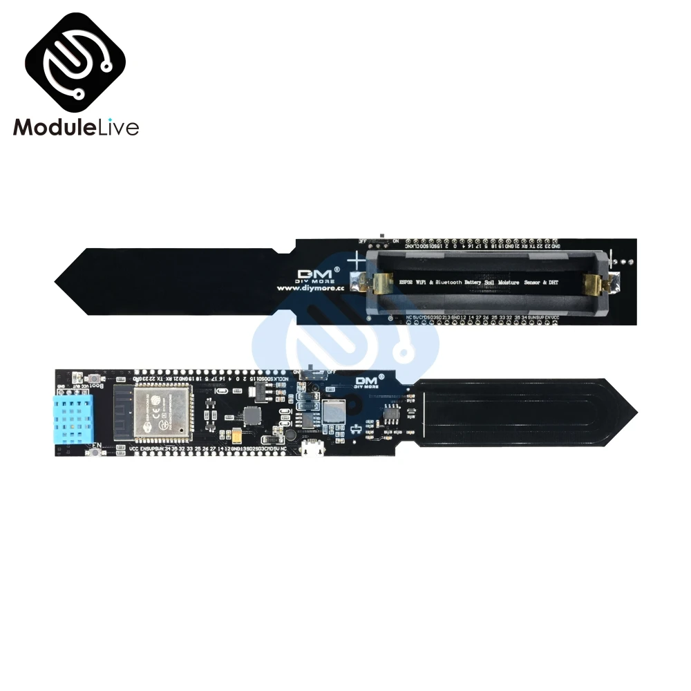 Imagem -02 - Wifi Bluetooth Temperatura do Solo e Módulo Sensor de Umidade Escudo Bateria Esp32 Cp2104 Dht11 4pin 4p 18650
