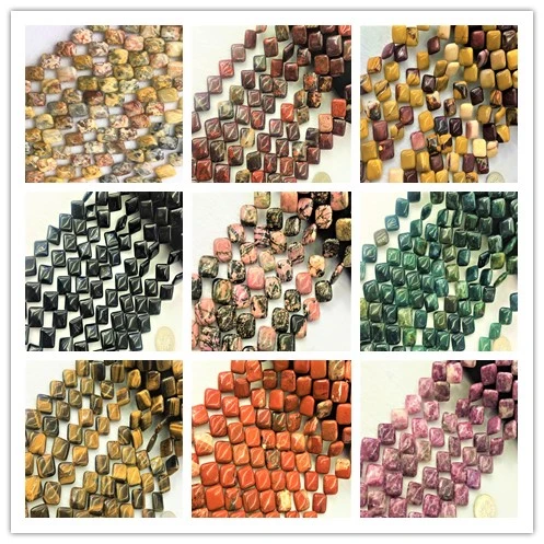 15mm Natural Square Opposite Shape Mookites,Aventurines,Jaspers,Jades stone Semi Precious Beads Strand 15