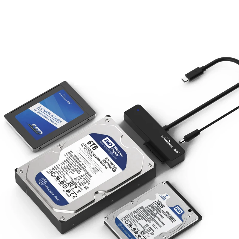 USB A SATA di Tipo C A SATA HDD reader con funzione OTG per 2 5 "3.5 ''sata HDD SSD strumento di trasporto hard disk connettore del cavo
