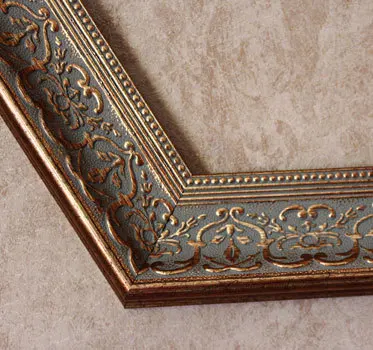 European Mirror Carved Decorative Mirror Wall Mirror Polygon Carving Toilet Bathroom Mirror