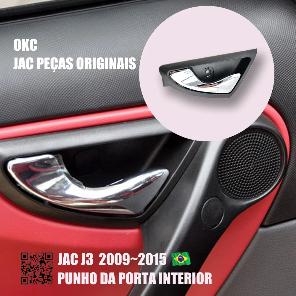 

6105230u8010 Car Interior Door Handles Inner Door knob FOR JAC J3 J3S J3 Turin 2009-2015 CHROMED TYPE