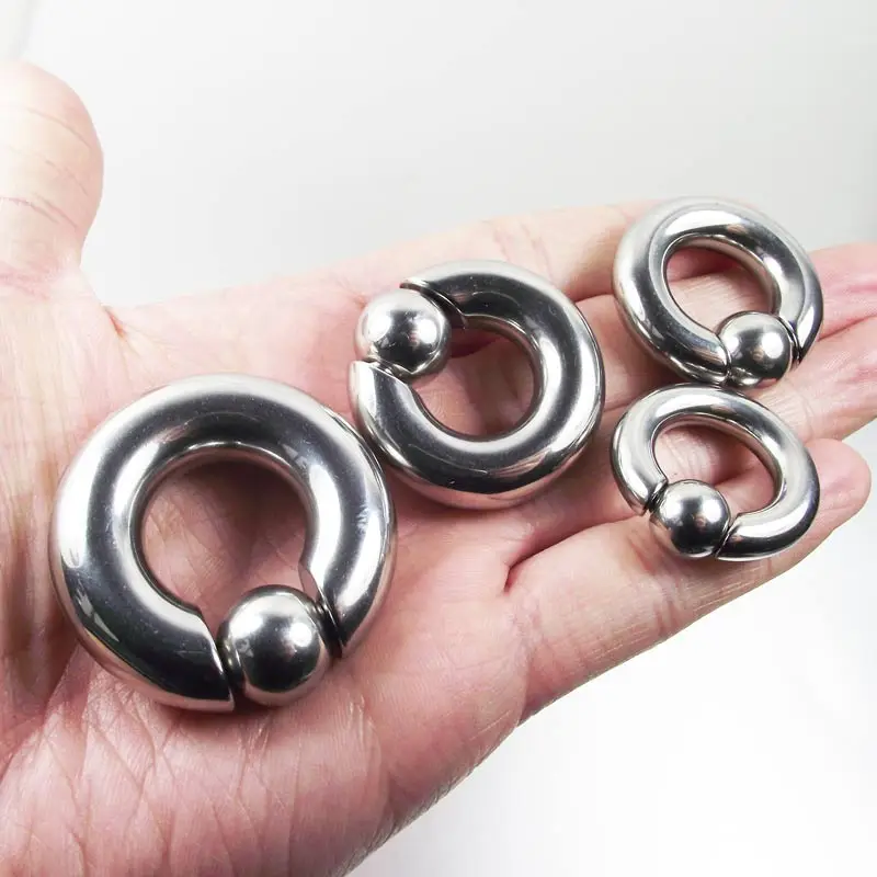 1 Piece Large 316L 6mm 8mm 10mm Stainless Steel Captive Hoop Rings Ear Plug Body Piercing Jewelry