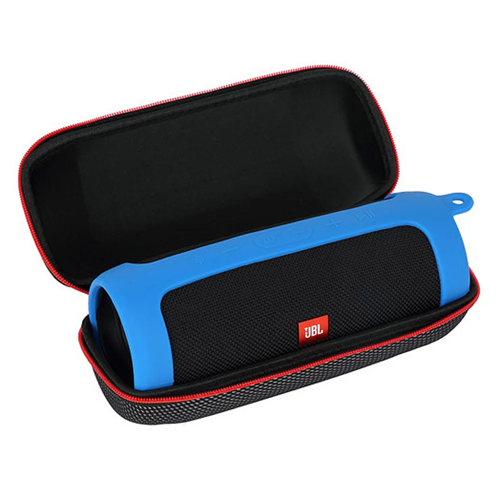 Ladung 4 Spalte Fall 2 in 1 Hard EVA Tragen Zipper Lagerung Box Tasche + Weiche Silikon Fall Abdeckung für JBL Ladung 4 Bluetooth Lautsprecher