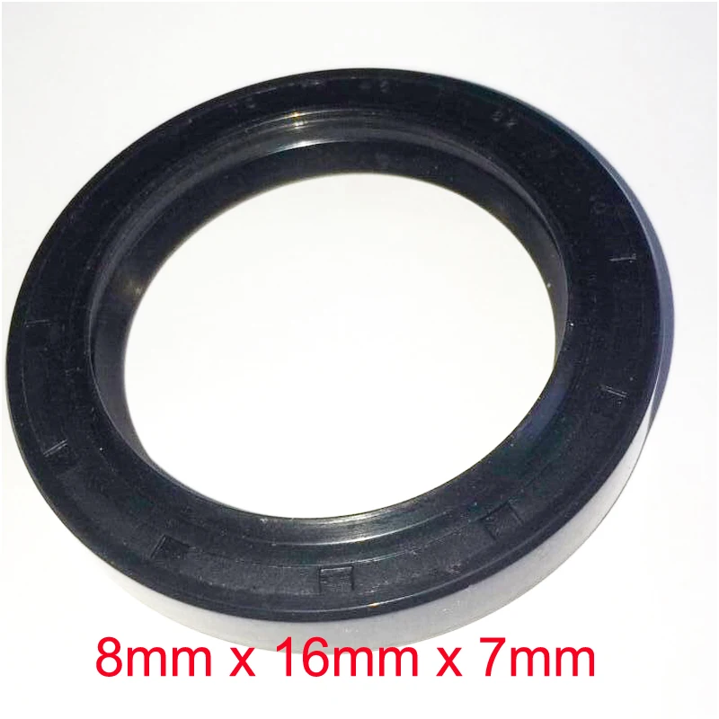 

8mm x 16mm x 7mm NBR Nitrile Rubber Double Lip Oil Shaft Seal