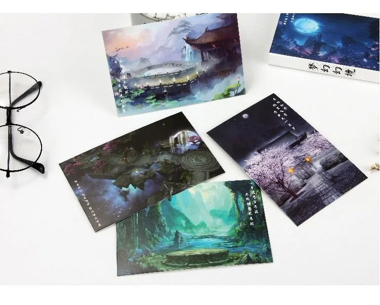 30 Pcs/Set Dream Fairyland series Postcard/Greeting Card/Message Card/Birthday Letter Envelope Gift Card Two sizes