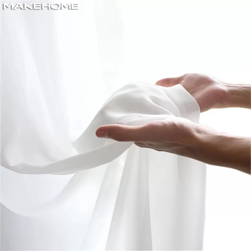 MAKEHOME najwyższej klasy Tulle zasłony do sypialni perspektywa Sheer Voile Tulle zasłony do salonu niestandardowy rozmiar
