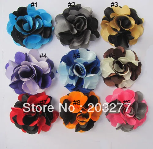 Free shipping!24PCS/LOT  6CM New satin silk flower brooch pin  Fabric Brooch Flower Label Pins for men