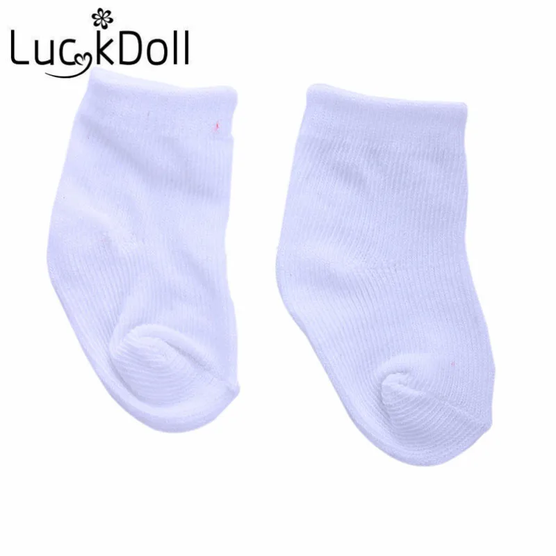 Calcetines de muñeca de 15 colores para muñeca de niña de 18