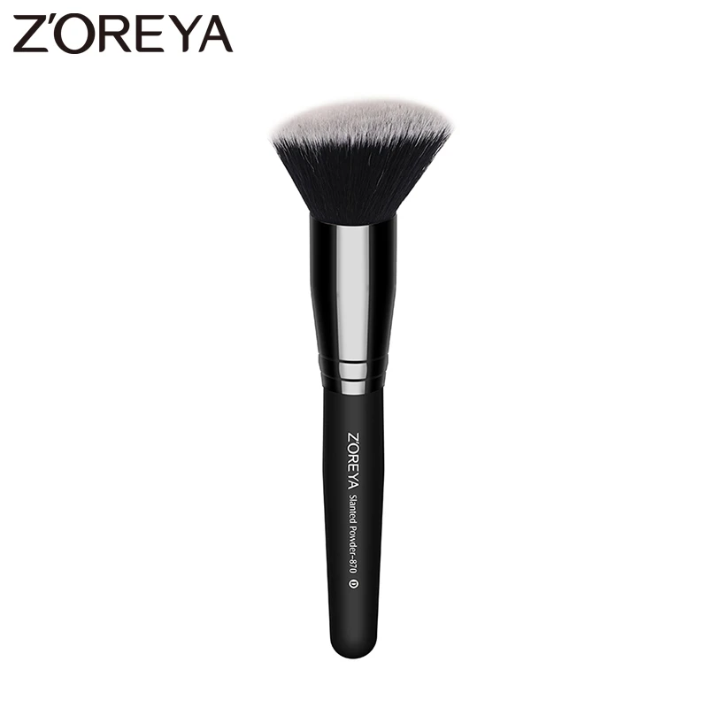 

Zoreya Brand Synthetic professional Slanted Brush Multipurpose Face Powder Blush Makeup Brush Beauty Tool classic black