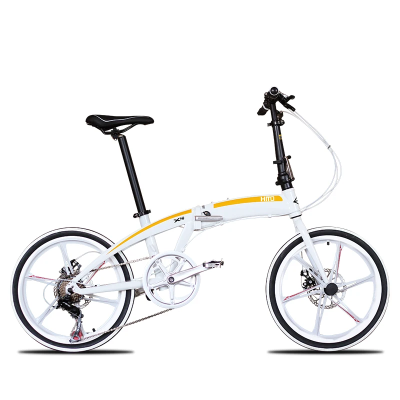 New brand 20/22 inch aluminum alloy frame 7 speed disc brake folding bike outdoor BMX bicicletas children lady bicycle