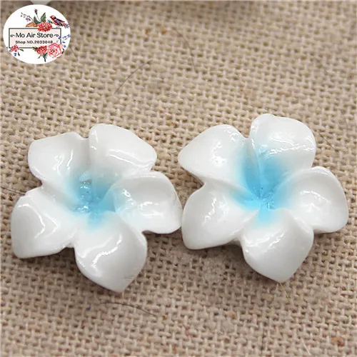 20pcs 16mm Mixed Color flower Plumeria rubra resin flatback cabochon DIY jewelry/phone decoration