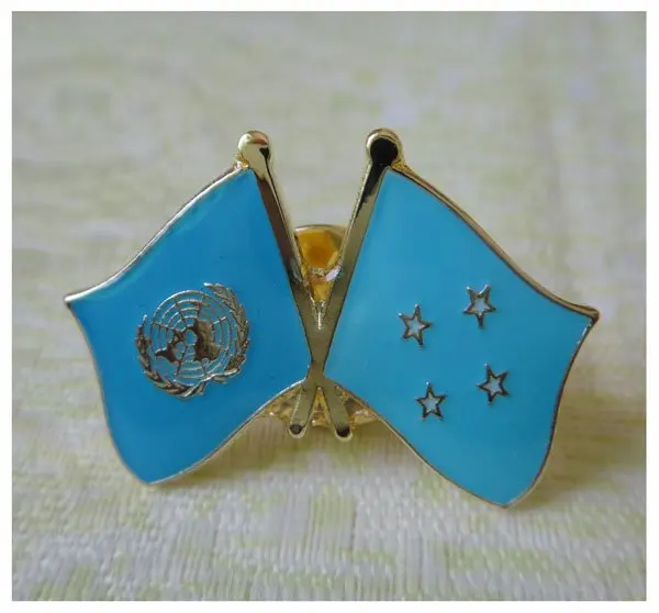 

Kazakhstan & Micronesia Cross Pin Made by Iron with Painted and Epoxy Surface MOQ 300pcs Also as Client Request Free Shipping