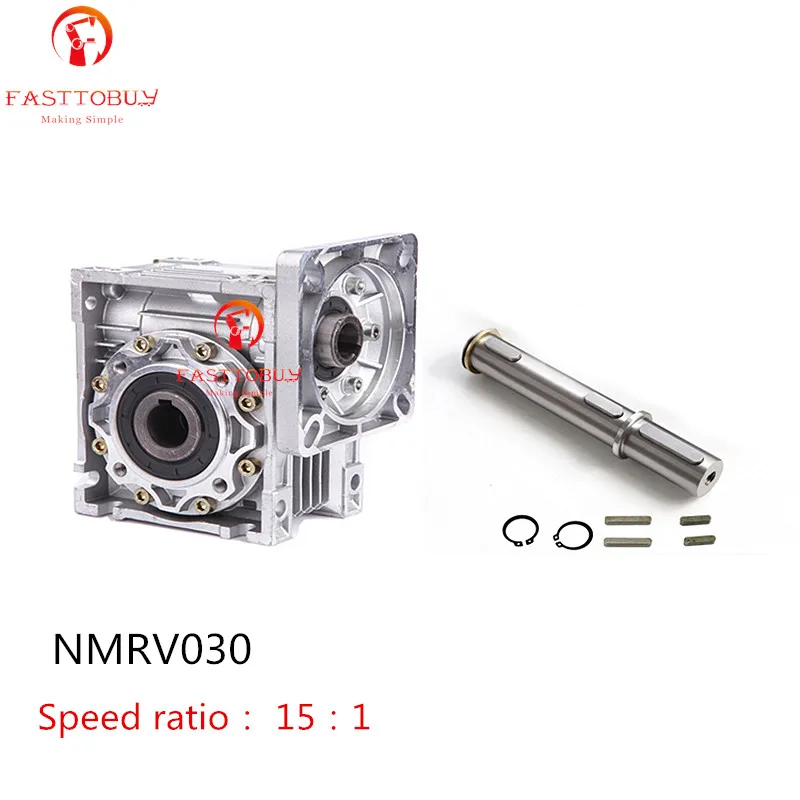 

ToAoto NMRV030 Worm Gearbox + Output shaft Speed Reducer Ratio 15:1 Reducer Matched With NEMA23 Servo/Stepper Motor Promotional