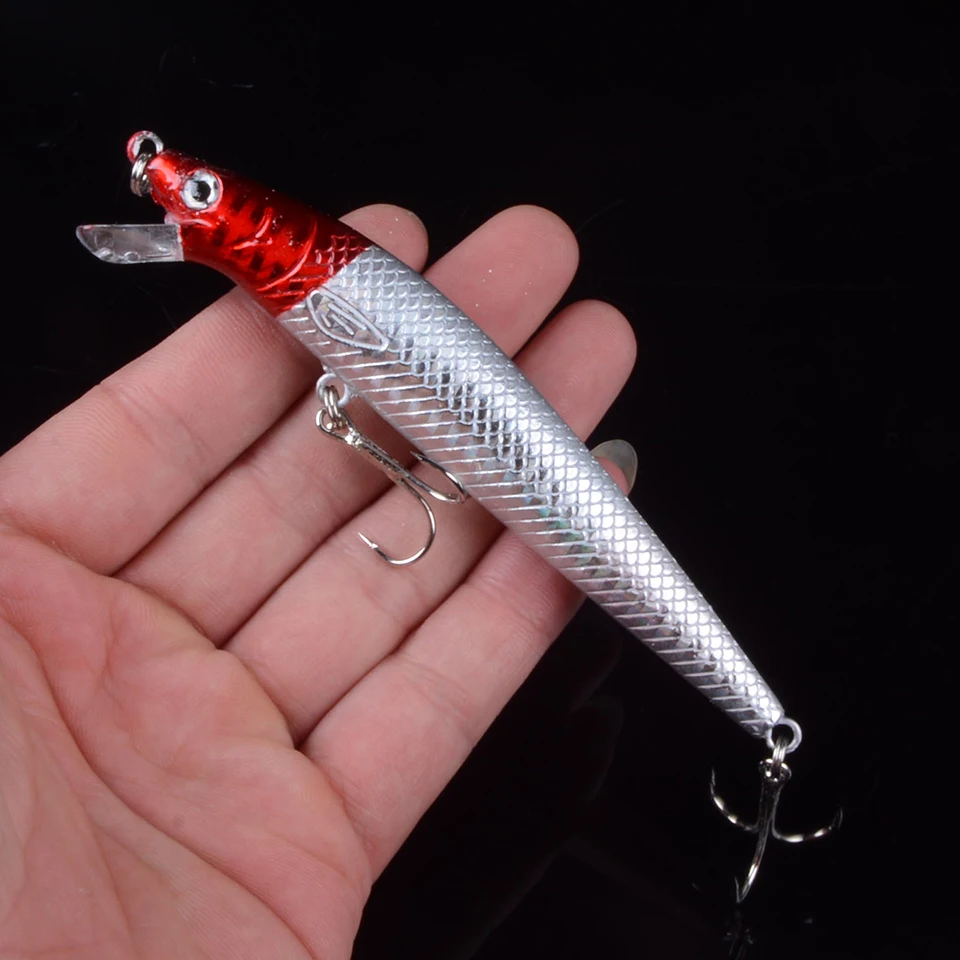 Hot Sale 11.5cm 12.8g Hard Minnow Fishing Lure Topwater Floating Wobblers Crankbait Bass Artificial Baits Pike Carp Lures Peche