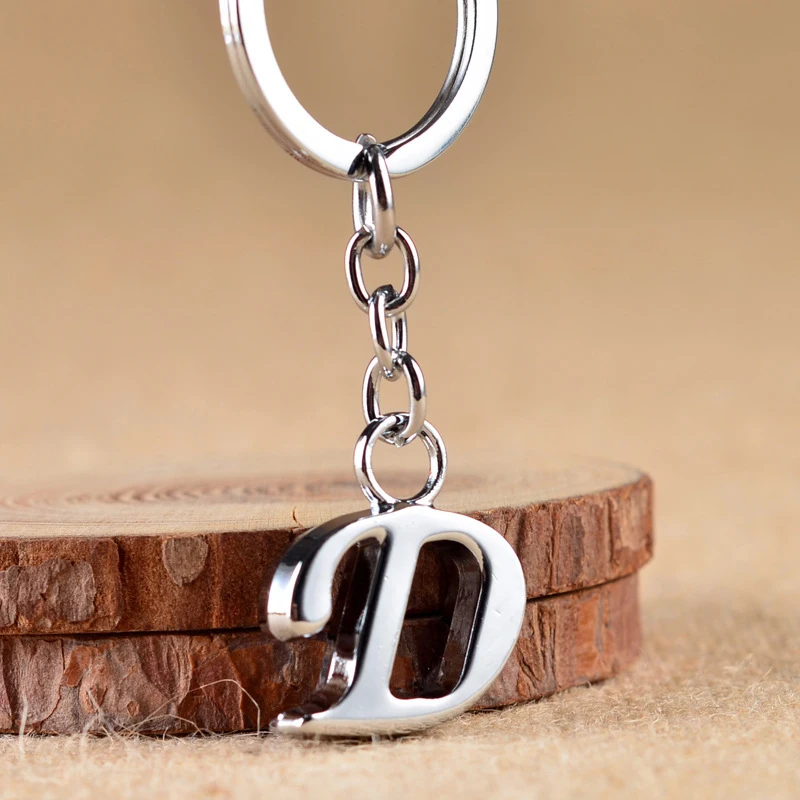 DIY Metal Key Chain For Women A - Z Letter Keychains Charm Name Men Simple Car Key Ring Fashion Home Key Chain Accesorios Mujer