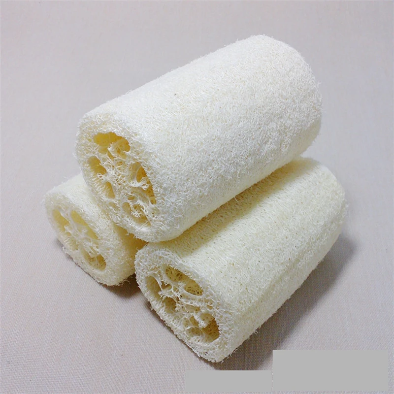 [ReadStar]100pcs/lot 10CM 4IN Length Natural Loofah Luffa sponge customize cleanner soap bath skin brush scrubber spongy texture