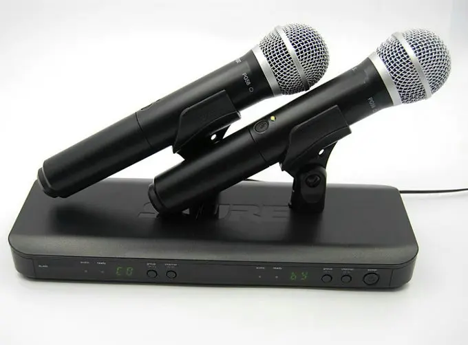 Professional BLX288 UHF Wireless Microphone Karaoke System Dual Handheld Transmitter Mic for Stage DJ KTV