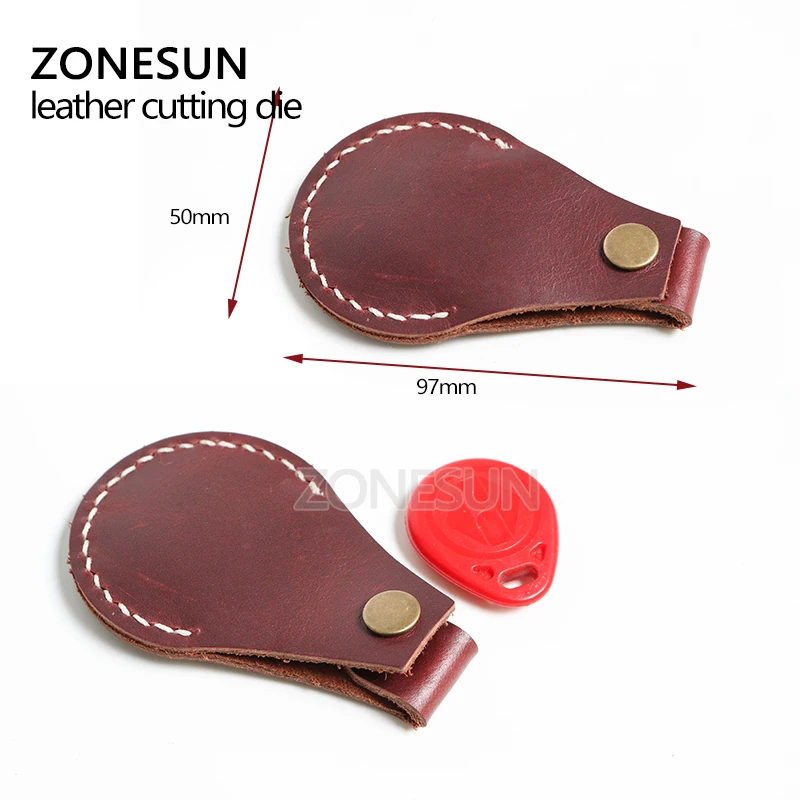 ZONESUN Customized leather cutting die shape key ring  fob holder punch PVC/EVA sheet cutter mold DIY leather laser knife die