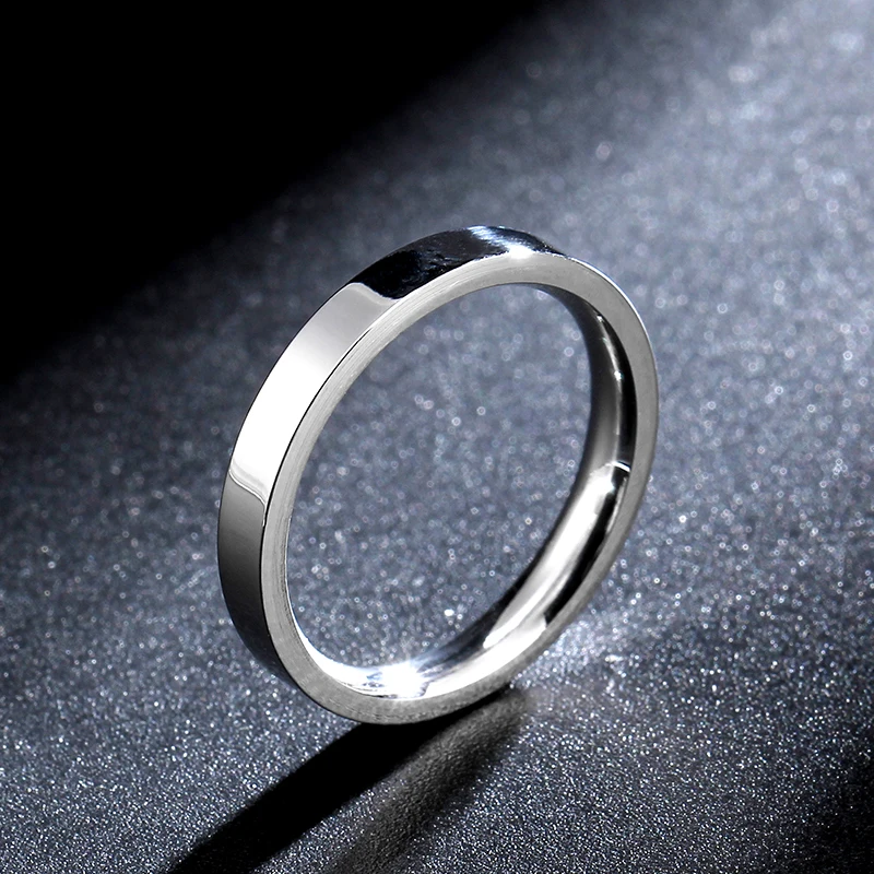 3mm steel color super thin slim titanium steel ring men and women ring scratch resistance tungsten steel ring factory direct