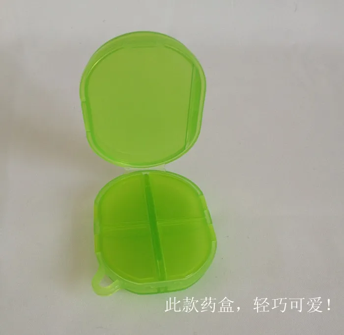 1pcs high quality 5 double box jewelry box small portable box oval shaped pills plastic chip