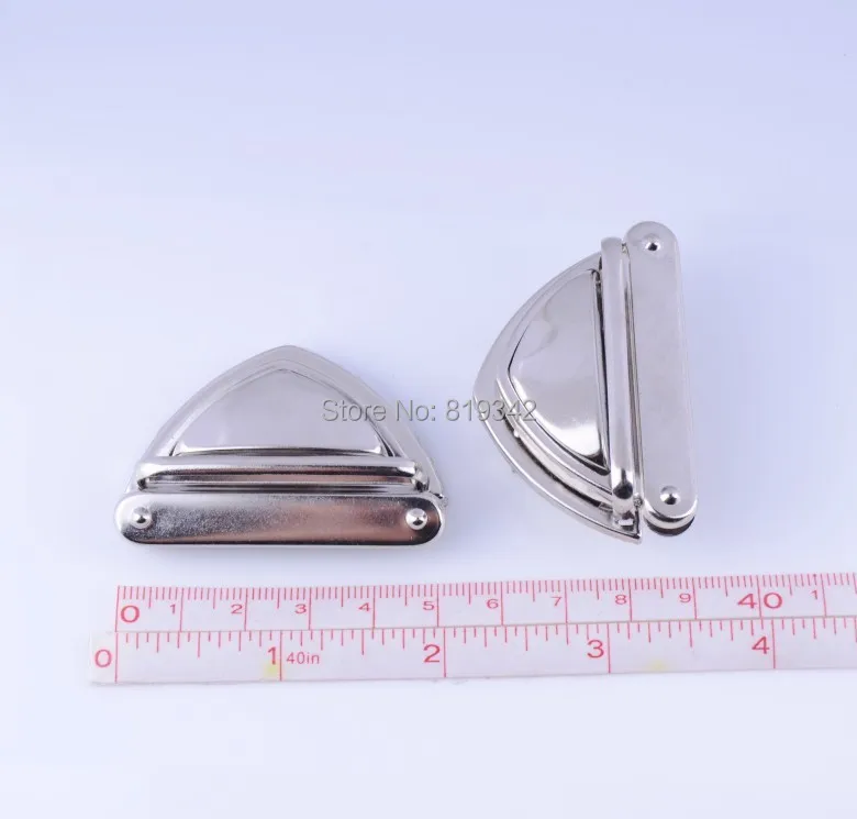 

Free Shipping-5 Sets Silver Tone Handbag Bag Accessories Purse Twist Turn Lock 33x52mm J1808