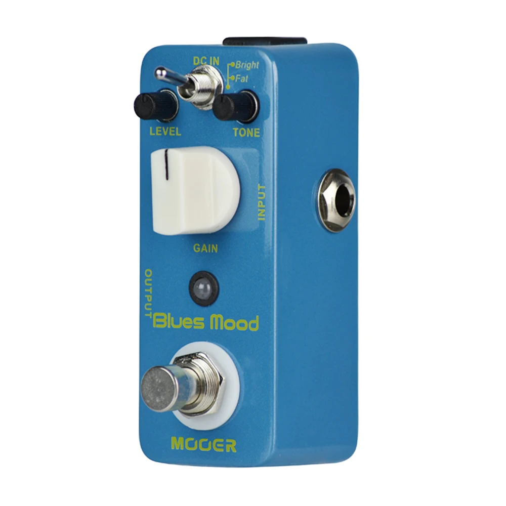 MOOER MBD2 Pedal de guitarra Blue Mood estilo Blues Pedal de efecto de guitarra Overdrive 2 modos (brillante/grasa) True Bypass carcasa totalmente