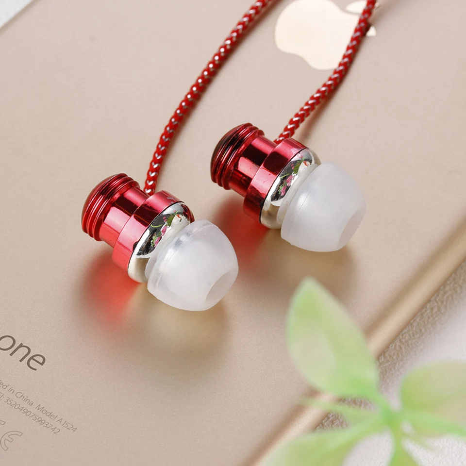 Chiclits fones de ouvido intra-auriculares 3.5mm galvanoplastia estéreo baixo música universal tampões de ouvido com microfone para celular fone de ouvido