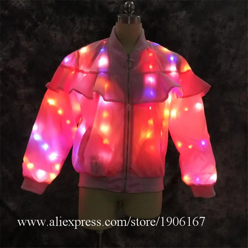 

Colorful Led Luminous Women Clothes Light Up Led Halloween Masquerade Ballroom Costume Led Party Nightclub Dance Suit