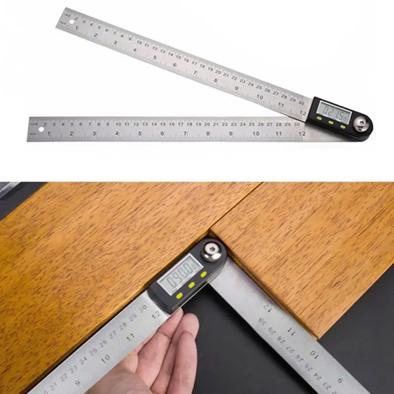 Stainless Steel Digital Protractor 200mm 300mm Inclinometer Goniometer Angle Level Measuring Tool Angle Gauge Digital Ruler