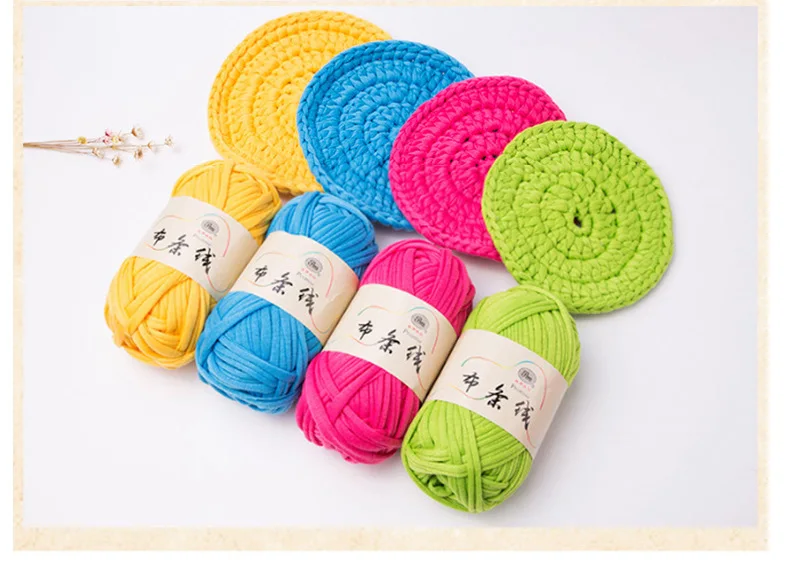 mylb 100g Home Colourful DIY Crochet Cloth Carpets Yarn Cotton Wool Knitting Paragraph hand-knitted Thick Knit  Blanket