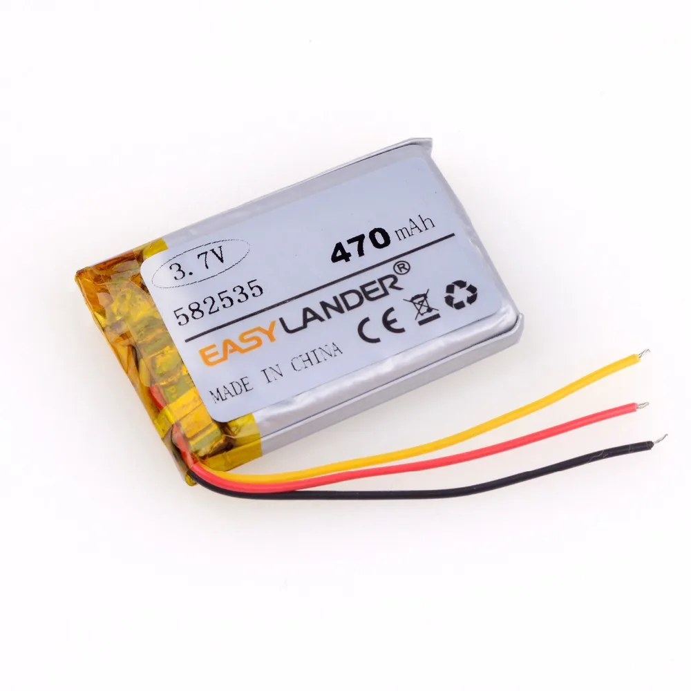 582535 SP5 470mAh Rechargeable Li-Polymer Battery For MP3 MP4 DVR VR Beauty Instrument Set top box Mio MiVue parkcity Jado d169s