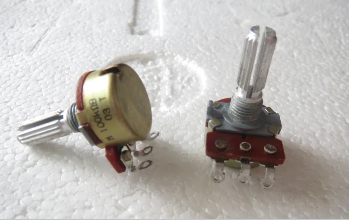 

[VK] B100K imported from Japan 16 type single volume potentiometer empty wiring foot 20MM handle switch