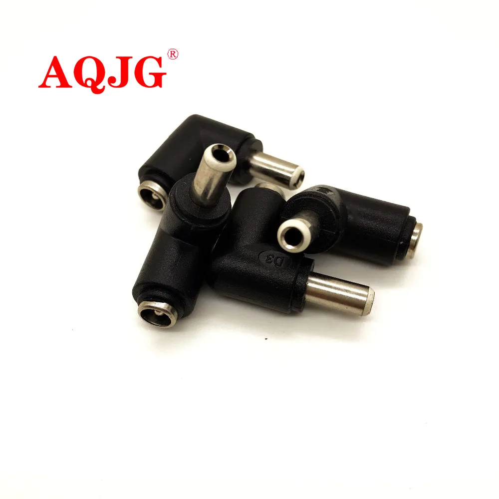 3pcs 5.5*2.1 mm female jack to 5.5*2.5 mm male Plug 90 Degrees DC Power Connector Adapter Laptop