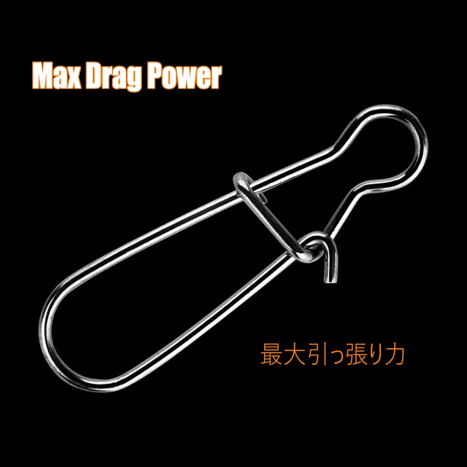 WALK FISH 50Pcs FishHook Fishing Lure Fast Clip Stainless Steel Lock Snap Swivel Solid Rings Bait Safety Snaps Fishing Connector