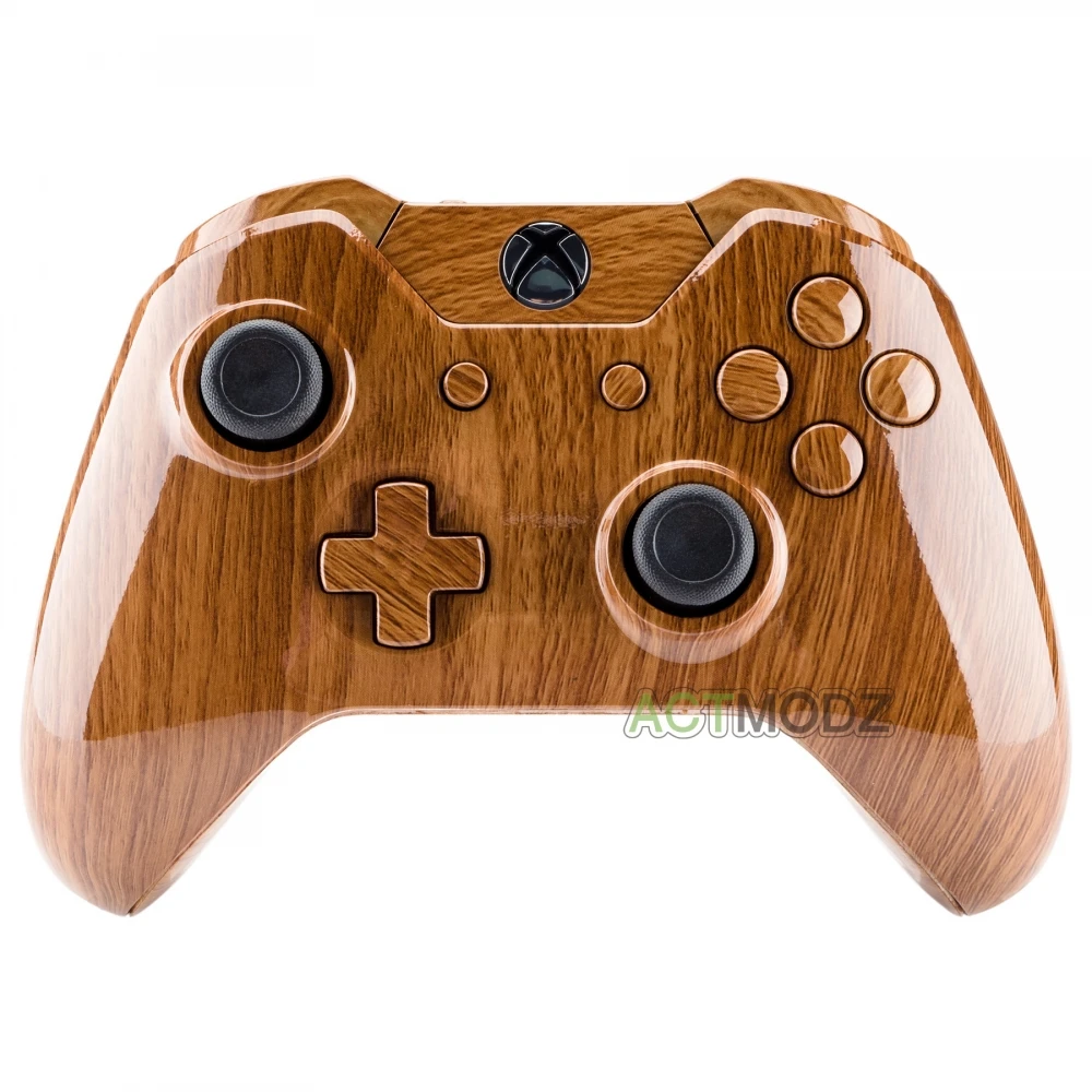 eXtremeRate Wooden Design Full Set Shell Buttons Repair Kit for Xbox One Wireless Controller