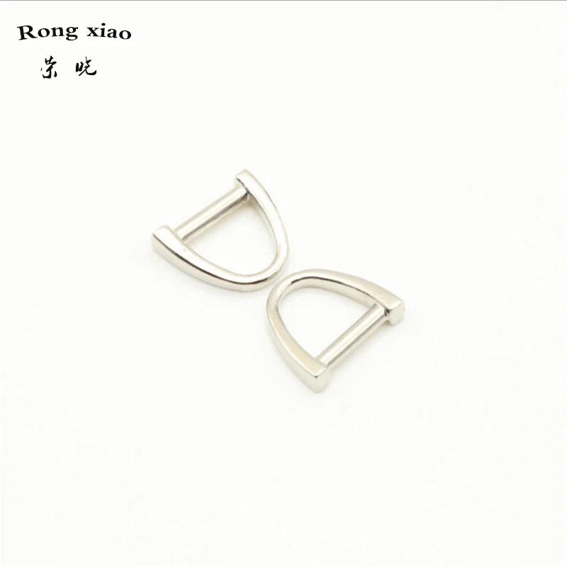 10mm Inside Dia Small Metal D Rings For Handbag Purse bag Nickel Silver Zinc Alloy High Quality Rings for Straps Pack of 100