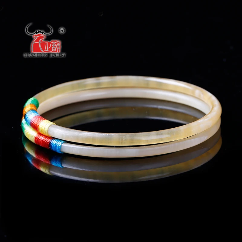 The inner diameter is about 55mm.The natural yak Angle bracelet is hand-woven to ward off the colorful hand chain jewelry.