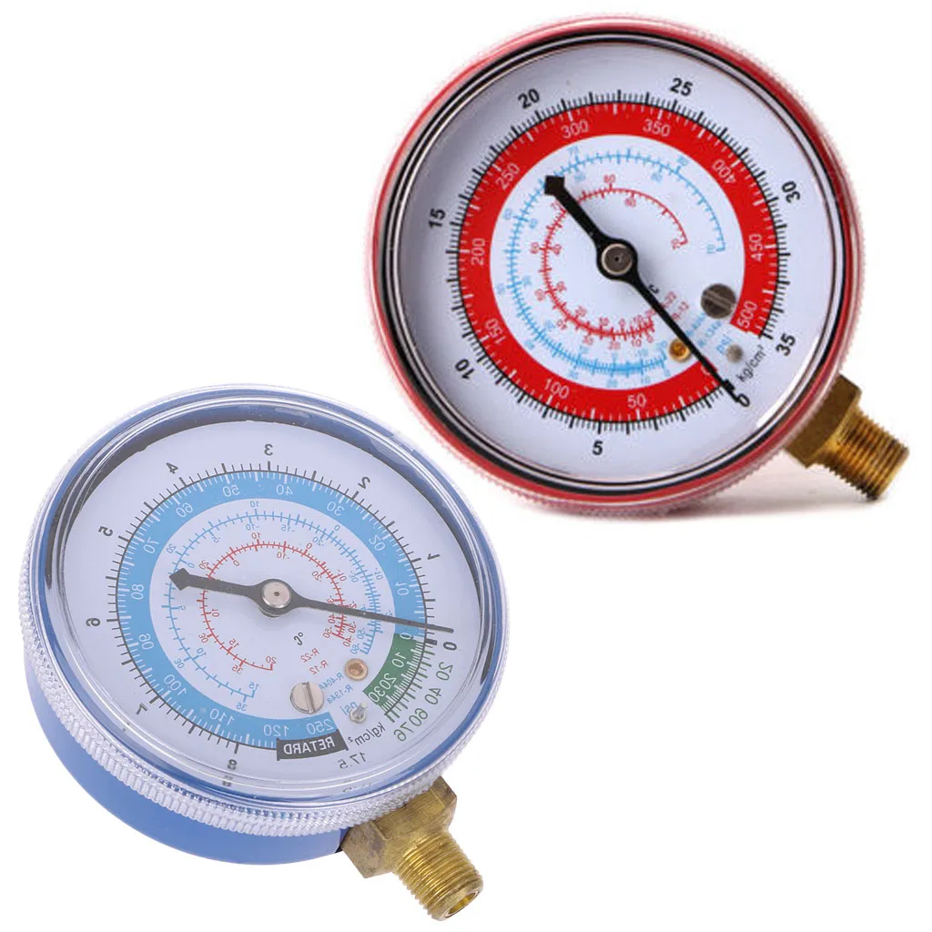 New Air Conditioner R404 R134A R22 Refrigerant Low Pressure Gauge PSI KPA Blue